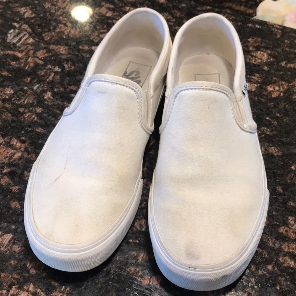 Vans white Slip-On Sneakers, women’s size 7.5